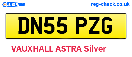 DN55PZG are the vehicle registration plates.