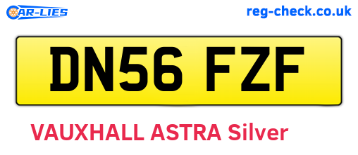 DN56FZF are the vehicle registration plates.