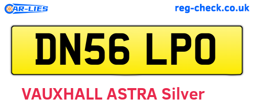 DN56LPO are the vehicle registration plates.