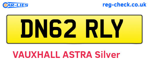 DN62RLY are the vehicle registration plates.