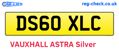DS60XLC are the vehicle registration plates.