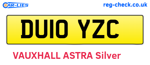 DU10YZC are the vehicle registration plates.