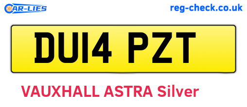 DU14PZT are the vehicle registration plates.
