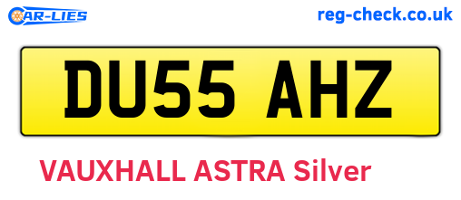DU55AHZ are the vehicle registration plates.