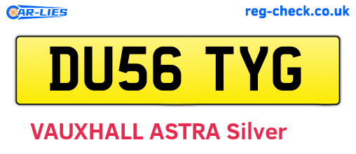 DU56TYG are the vehicle registration plates.