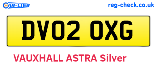 DV02OXG are the vehicle registration plates.
