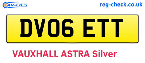 DV06ETT are the vehicle registration plates.