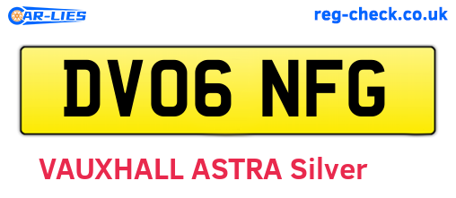 DV06NFG are the vehicle registration plates.