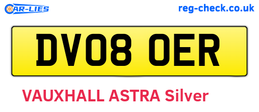 DV08OER are the vehicle registration plates.