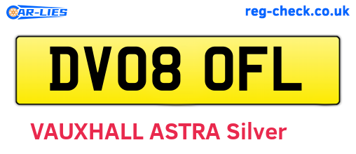 DV08OFL are the vehicle registration plates.