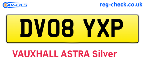 DV08YXP are the vehicle registration plates.