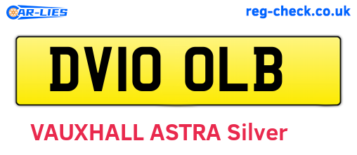 DV10OLB are the vehicle registration plates.