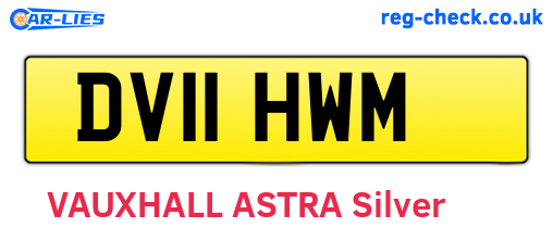 DV11HWM are the vehicle registration plates.