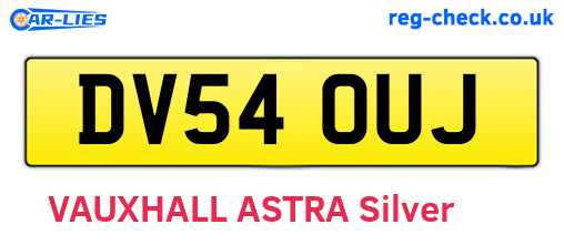 DV54OUJ are the vehicle registration plates.