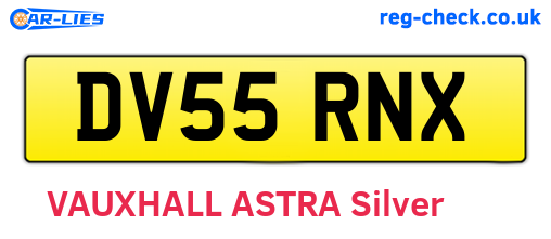 DV55RNX are the vehicle registration plates.