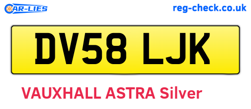 DV58LJK are the vehicle registration plates.