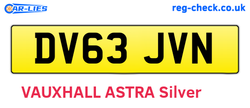 DV63JVN are the vehicle registration plates.