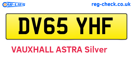 DV65YHF are the vehicle registration plates.