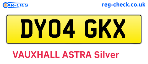 DY04GKX are the vehicle registration plates.