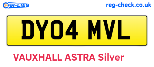 DY04MVL are the vehicle registration plates.