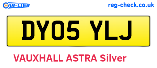 DY05YLJ are the vehicle registration plates.