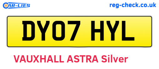 DY07HYL are the vehicle registration plates.
