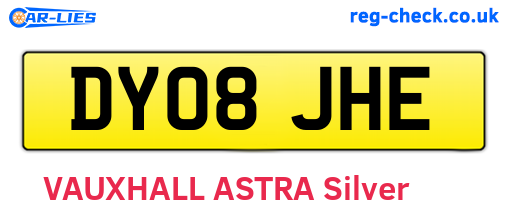 DY08JHE are the vehicle registration plates.