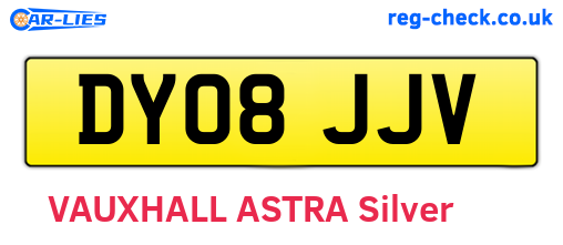 DY08JJV are the vehicle registration plates.