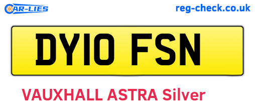 DY10FSN are the vehicle registration plates.