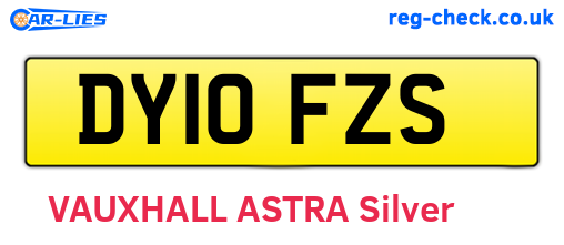 DY10FZS are the vehicle registration plates.