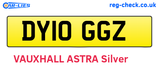 DY10GGZ are the vehicle registration plates.