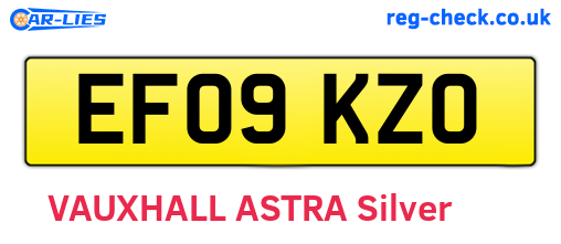 EF09KZO are the vehicle registration plates.