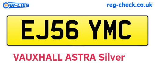 EJ56YMC are the vehicle registration plates.