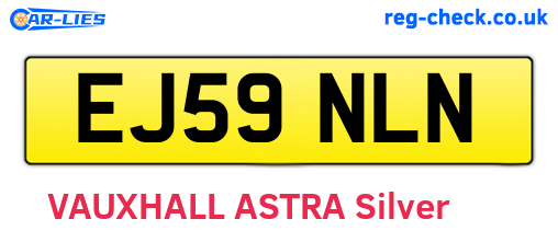 EJ59NLN are the vehicle registration plates.