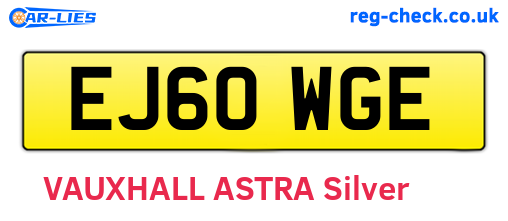 EJ60WGE are the vehicle registration plates.