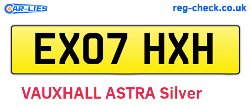 EX07HXH are the vehicle registration plates.