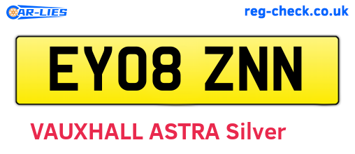 EY08ZNN are the vehicle registration plates.