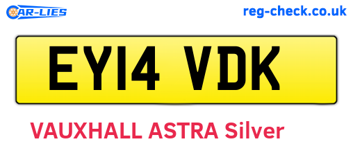 EY14VDK are the vehicle registration plates.