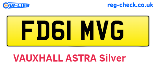 FD61MVG are the vehicle registration plates.