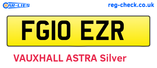 FG10EZR are the vehicle registration plates.