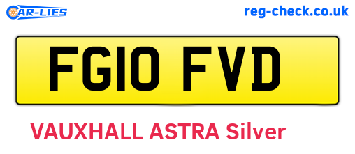 FG10FVD are the vehicle registration plates.