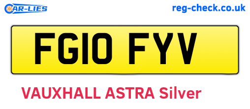 FG10FYV are the vehicle registration plates.