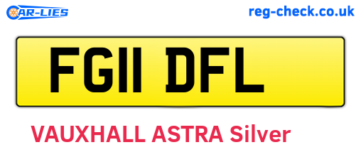FG11DFL are the vehicle registration plates.
