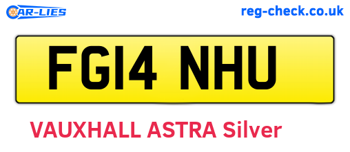 FG14NHU are the vehicle registration plates.