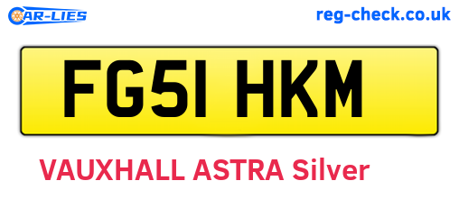 FG51HKM are the vehicle registration plates.
