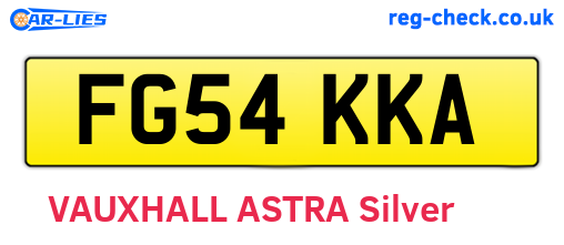 FG54KKA are the vehicle registration plates.