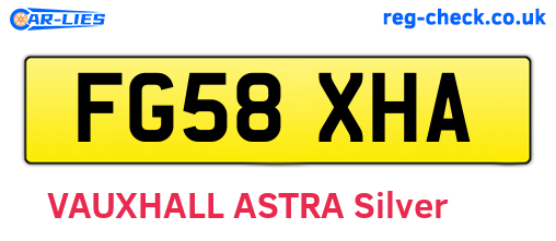 FG58XHA are the vehicle registration plates.