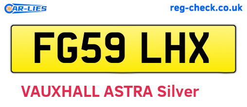 FG59LHX are the vehicle registration plates.
