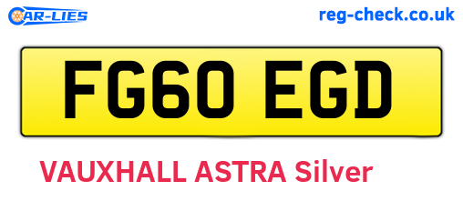 FG60EGD are the vehicle registration plates.