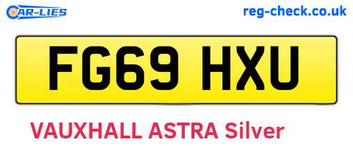 FG69HXU are the vehicle registration plates.